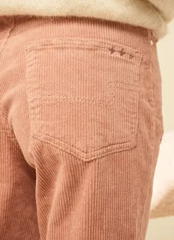 Pantalon Boyfriend Velours Bois De Rose Pavlina Sud Express