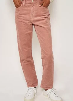Pantalon Boyfriend Velours Bois De Rose Pavlina Sud Express