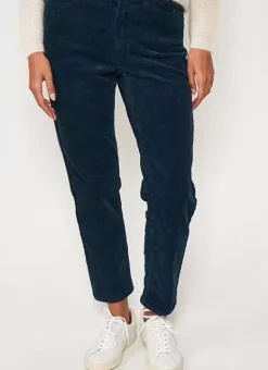 Pantalon Boyfriend Velours Marine Pavlina Sud Express
