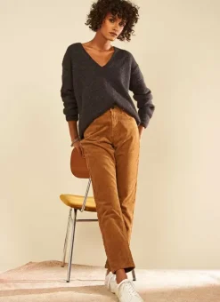 Pantalon Boyfriend Velours Camel Pavlina Sud Express