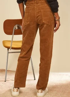 Pantalon Boyfriend Velours Camel Pavlina Sud Express
