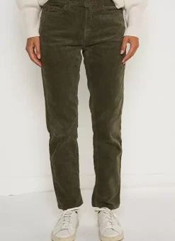Pantalon Boyfriend Velours Kaki Pavlina Sud Express