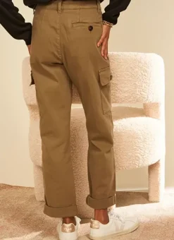 Pantalon Cargo Taille Haute Kaki Pargo Sud Express