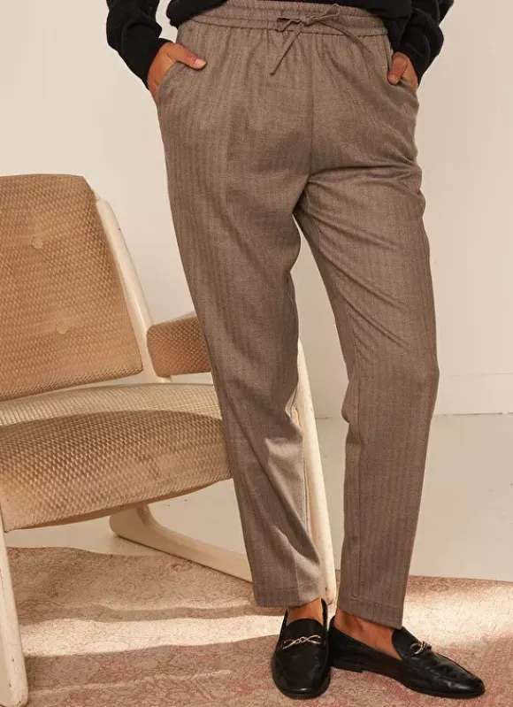 Pantalon Coupe Jogging Beige Chine Parina Sud Express