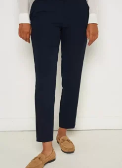 Pantalon De Ville Taille Elastiquee Marine Padisto Sud Express