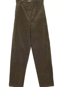 Pantalon En Velours Cotele, Coupe Carotte Kaki Parah Sud Express