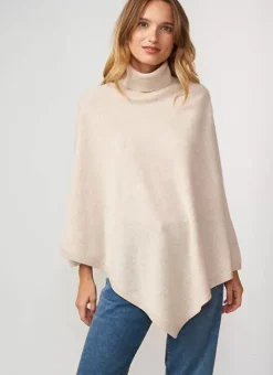 Poncho Asymetrique En Cachemire Beige Chine Presta Sud Express