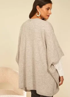 Poncho Long Et Ouvert Pur Cachemire Perle Chine Gwenaelle Sud Express