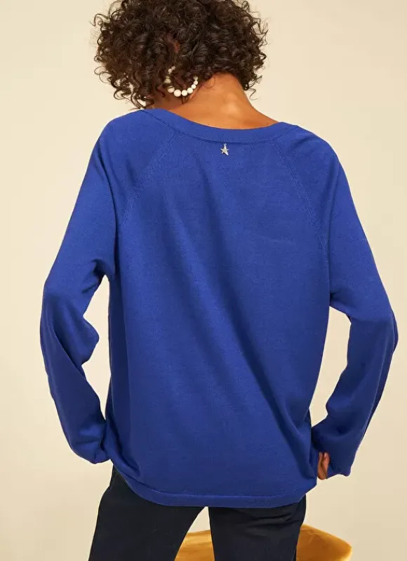Pull A Col V Au Tricotage Jersey Neon Madeleina Sud Express