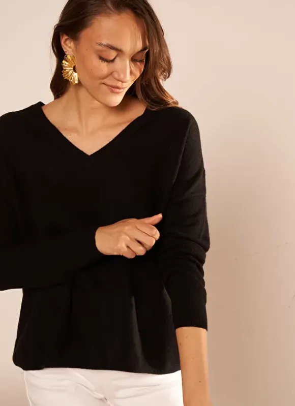 Pull Au Volume Oversize Et A Manches Longues Pres Du Corps Noir Monjoe Sud Express