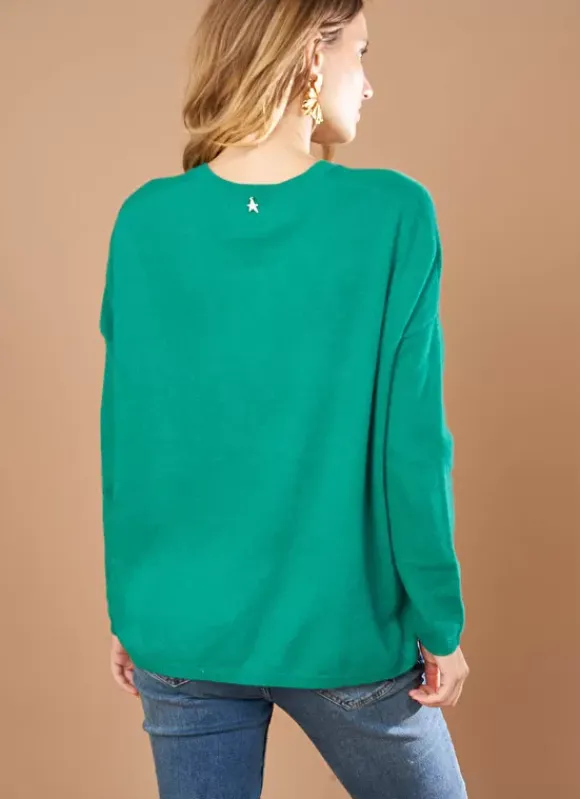 Pull Au Volume Oversize Et A Manches Longues Pres Du Corps Vert Monjoe Sud Express
