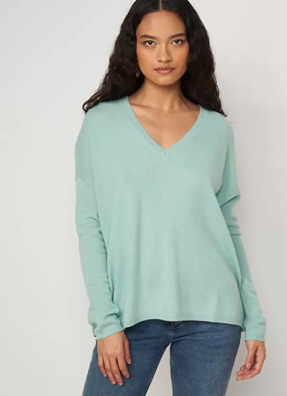 Pull Au Volume Oversize Et A Manches Longues Pres Du Corps Aqua Monjoe Sud Express
