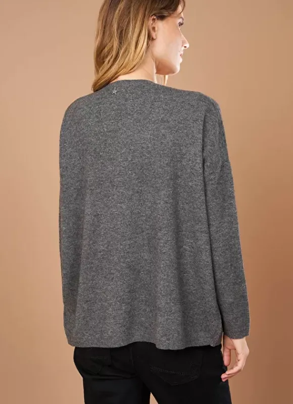 Pull Au Volume Oversize Et A Manches Longues Pres Du Corps Gris Chine Monjoe Sud Express