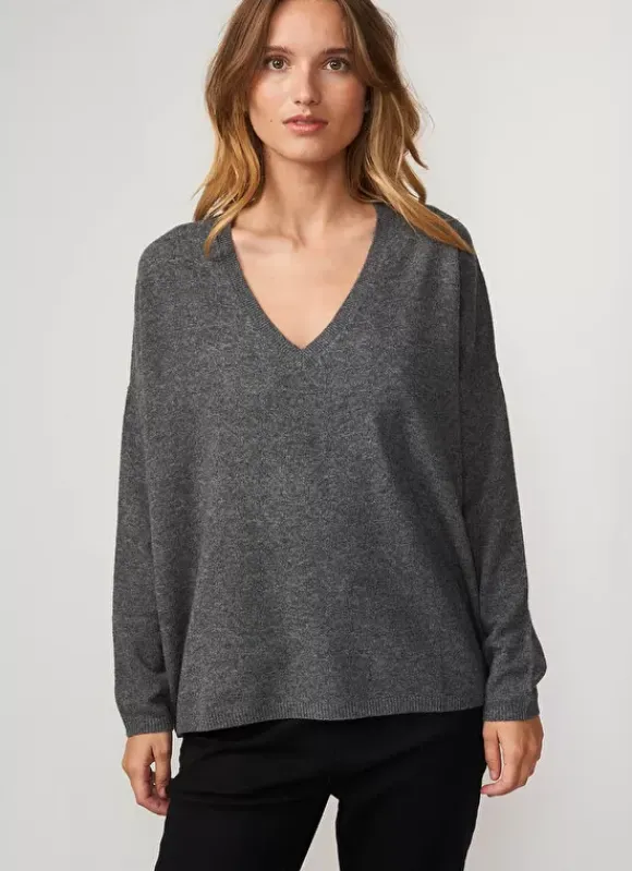 Pull Au Volume Oversize Et A Manches Longues Pres Du Corps Gris Chine Monjoe Sud Express