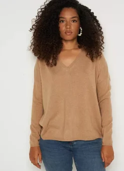 Pull Au Volume Oversize Et A Manches Longues Pres Du Corps Camel Monjoe Sud Express