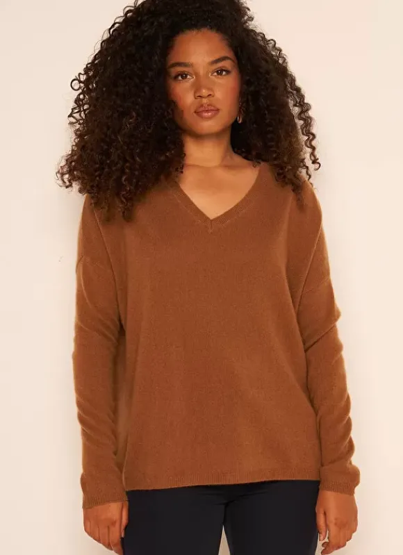 Pull Au Volume Oversize Et A Manches Longues Pres Du Corps Caramel Monjoe Sud Express