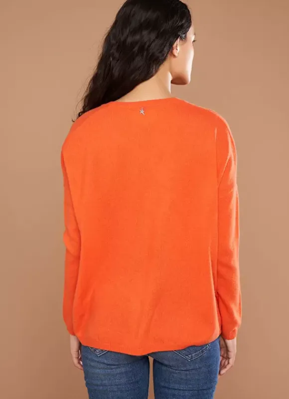 Pull Au Volume Oversize Et A Manches Longues Pres Du Corps Orange Monjoe Sud Express