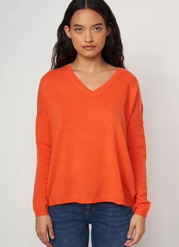 Pull Au Volume Oversize Et A Manches Longues Pres Du Corps Orange Monjoe Sud Express
