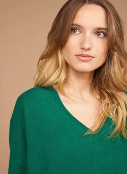 Pull Au Volume Oversize Et A Manches Longues Pres Du Corps Green Monjoe Sud Express