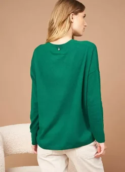 Pull Au Volume Oversize Et A Manches Longues Pres Du Corps Green Monjoe Sud Express