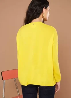 Pull Au Volume Oversize Et A Manches Longues Pres Du Corps Jaune Monjoe Sud Express