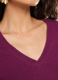 Pull Au Volume Oversize Et A Manches Longues Pres Du Corps Prune Monjoe Sud Express