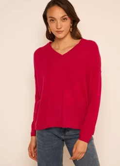 Pull Au Volume Oversize Et A Manches Longues Pres Du Corps Framboise Monjoe Sud Express