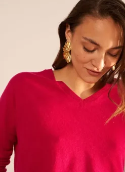 Pull Au Volume Oversize Et A Manches Longues Pres Du Corps Framboise Monjoe Sud Express