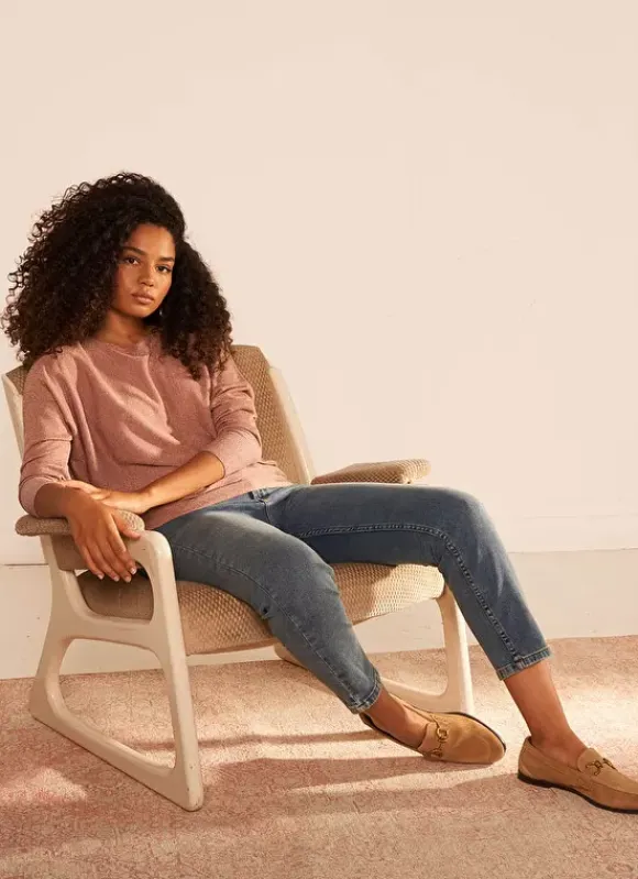 Pull Col Bateau A Manches Longues Poudre Macarena Sud Express
