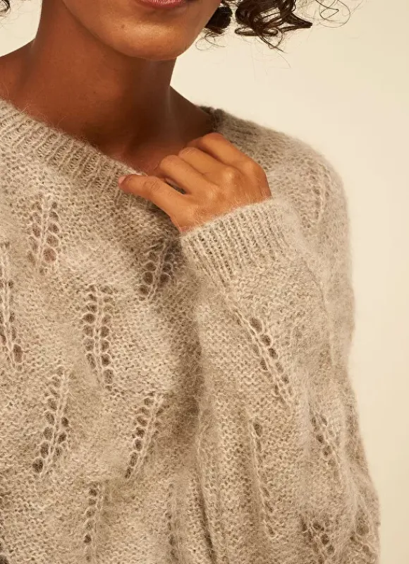 Pull Col Bateau Ecru Chine Mantiby Sud Express