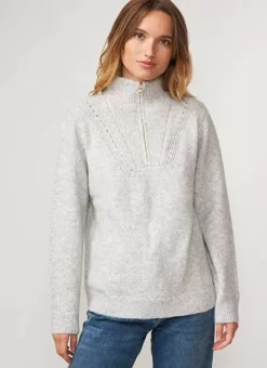 Pull Col Camionneur Avec Zip Perle Chine Marion Sud Express
