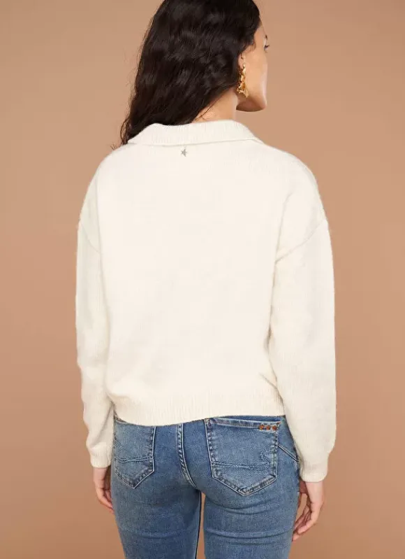 Pull Col Polo Ecru Malenae Sud Express