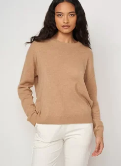 Pull Col Rond 100% Cachemire Camel Mapoue Sud Express
