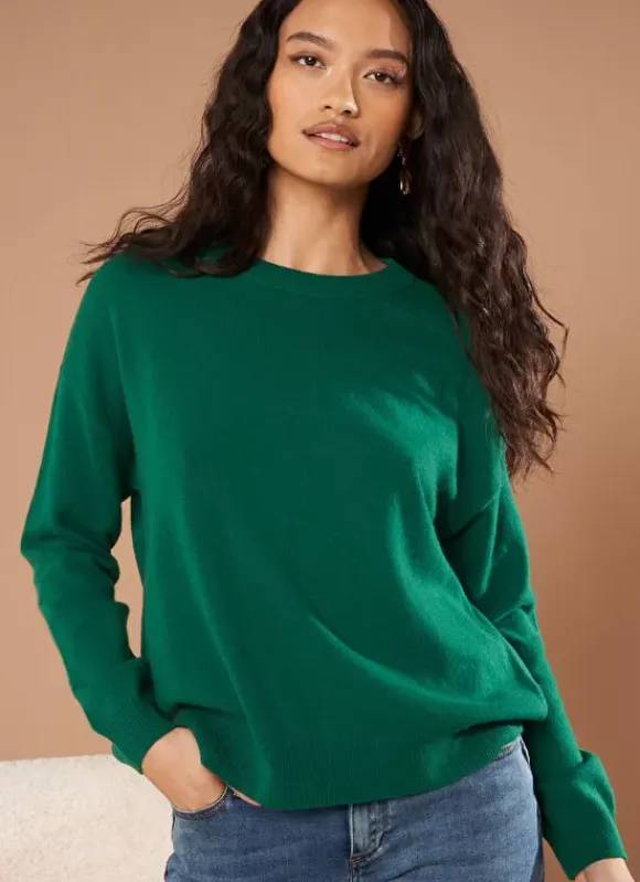 Pull Col Rond 100% Cachemire Green Mapoue Sud Express