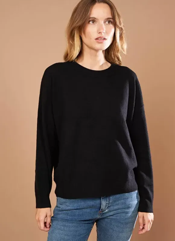 Pull Col Rond 100% Cachemire Noir Mapoue Sud Express