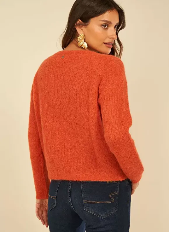 Pull Col Rond Abricot Moncoeuro Sud Express