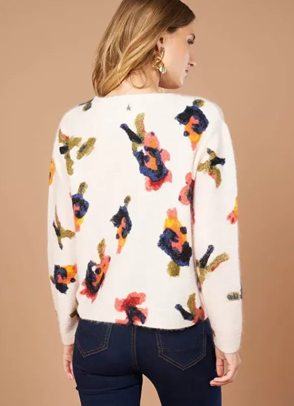 Pull Col Rond Avec Imprime Floral Poudre Mariah Sud Express