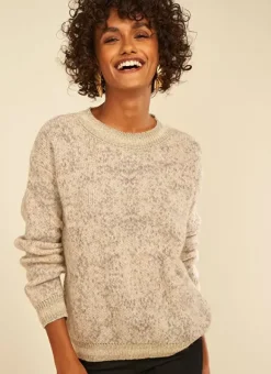 Pull Col Rond Ecru Chine Manona Sud Express