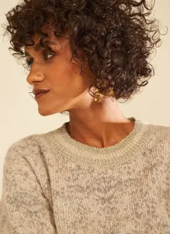 Pull Col Rond Ecru Chine Manona Sud Express