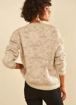 Pull Col Rond Ecru Chine Manona Sud Express