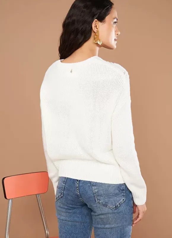 Pull Col Rond Ecru Maribelle Sud Express