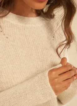Pull Col Rond Ecru Moncoeurox Sud Express