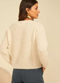 Pull Col Rond Ecru Moncoeurox Sud Express
