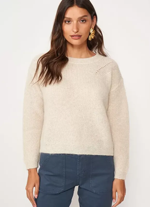 Pull Col Rond Ecru Moncoeurox Sud Express