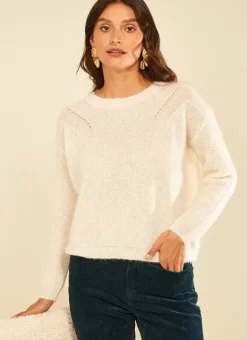 Pull Col Rond Ecru Moncoeuro Sud Express