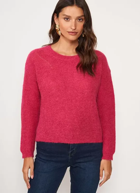 Pull Col Rond Framboise Moncoeuro Sud Express