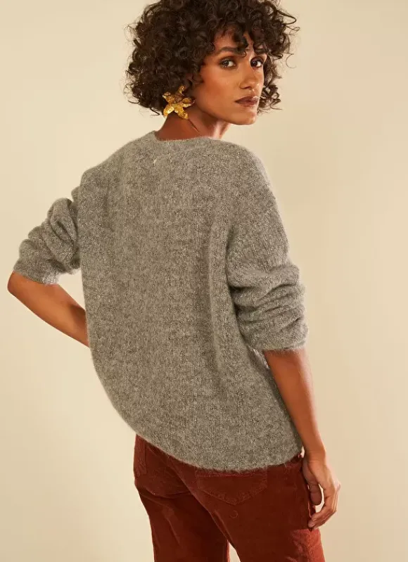Pull Col Rond Gris Moncoeurox Sud Express