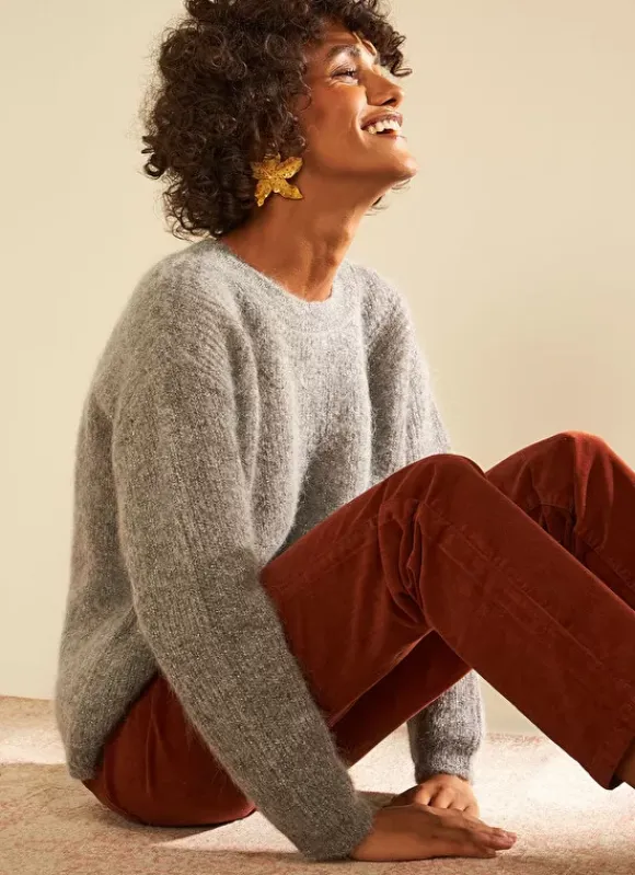 Pull Col Rond Gris Moncoeurox Sud Express