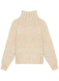 Pull Col Rond Laine Melangee Jaune Maisie Sud Express