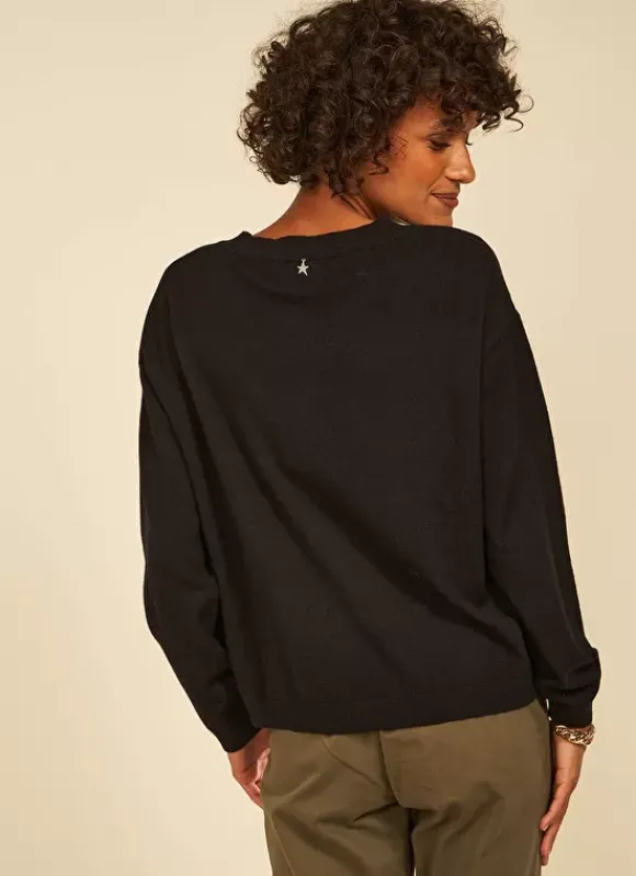Pull Col Rond Noir Melaniae Sud Express